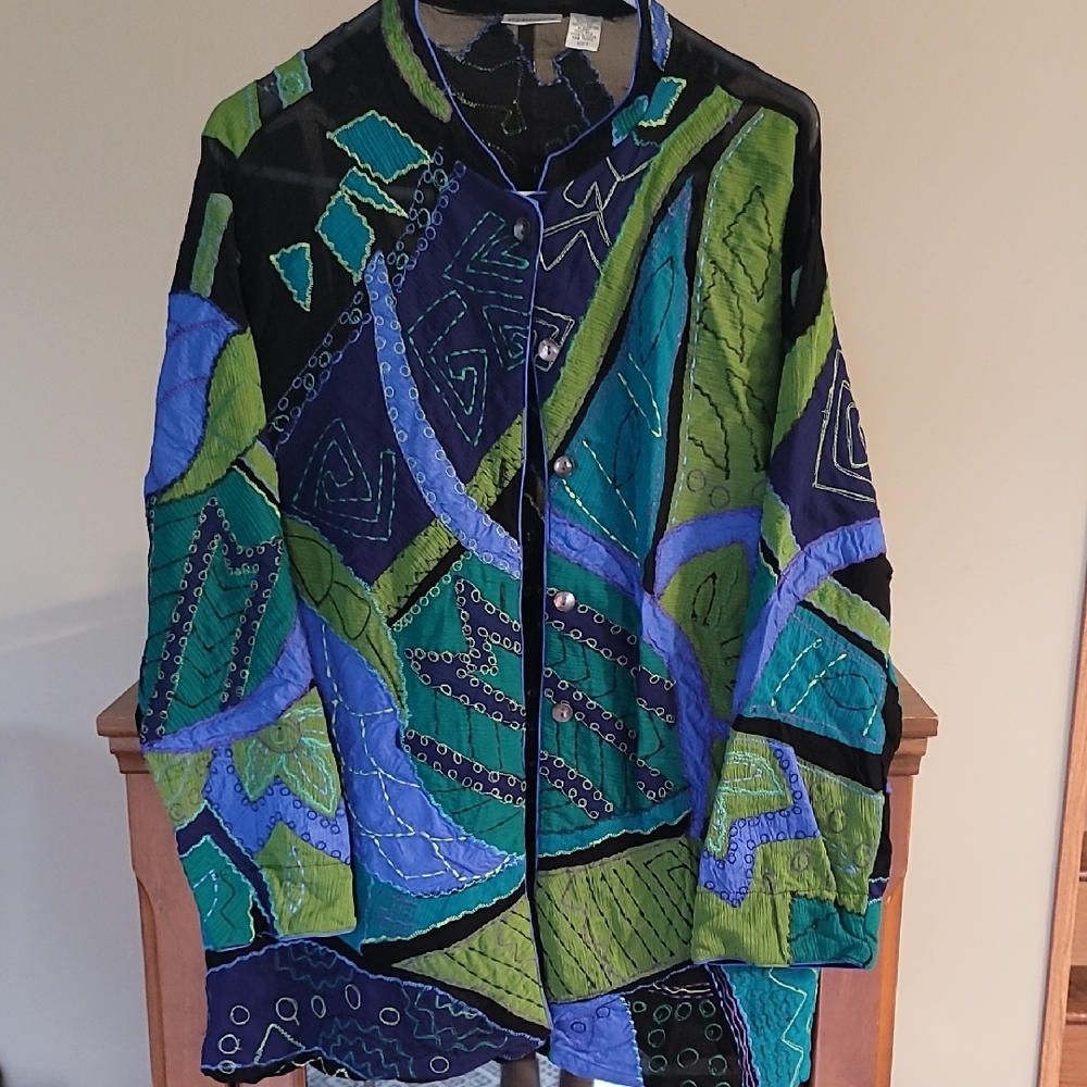 Chico's Multicolor Artistic Blazer